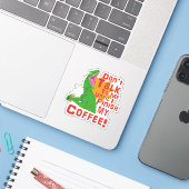 Rapporteurs en koffie sticker (Laptop met iPhone)