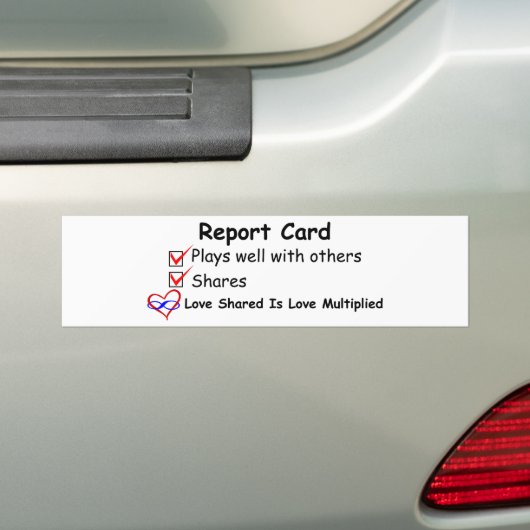 Rapportkaart Bumpersticker (Op auto)