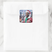 RAPPY KERSTFEEST VIERKANTE STICKER (Tas)