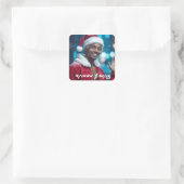RAPPY KERSTMIS VIERKANTE STICKER (Tas)
