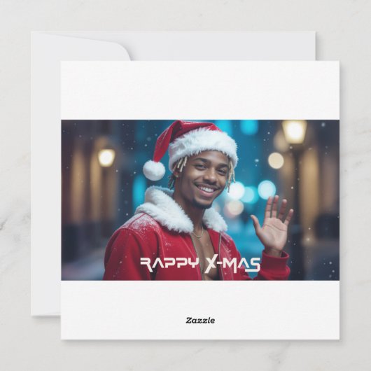 RAPPY X-MAS FEESTDAGENKAART (Achterkant)