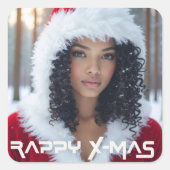 RAPPY X-MAS VIERKANTE STICKER (Voorkant)