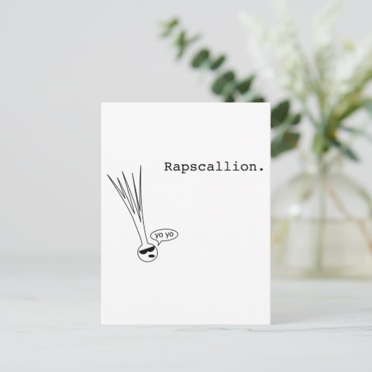 rapscallion briefkaart (Staand voorkant)