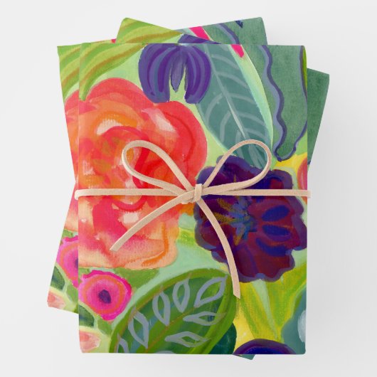 Rapsody Floral Gift Wrap Sheets Inpakpapier Vel (In situ)