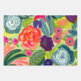 Rapsody Floral Gift Wrap Sheets Inpakpapier Vel