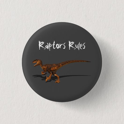 Raptor 1 3D Ronde Button 3,2 Cm (Voorkant)