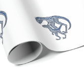 Raptor dinosaur infant newborn boy girl cadeaupapier (Rol Hoek)