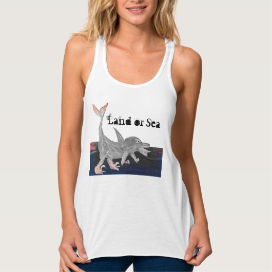 Raptor Dolphin: Grond of Zee Tanktop (Voorkant)