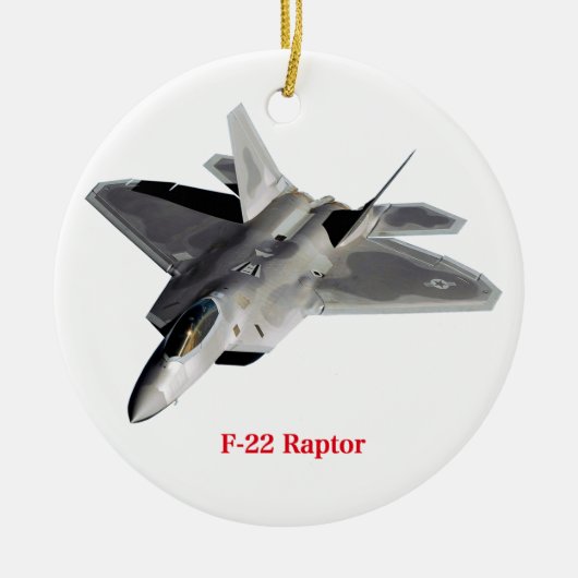 Raptor F-22 Keramisch Ornament (Voorkant)