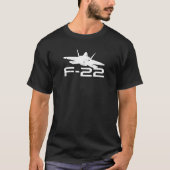 Raptor F-22 straalvliegtuig met grijsbeweging T-sh T-shirt (Voorkant)