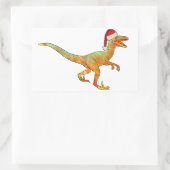 Raptor Funny Festive Velociraptor Xmas Dinosaur Rechthoekige Sticker (Tas)