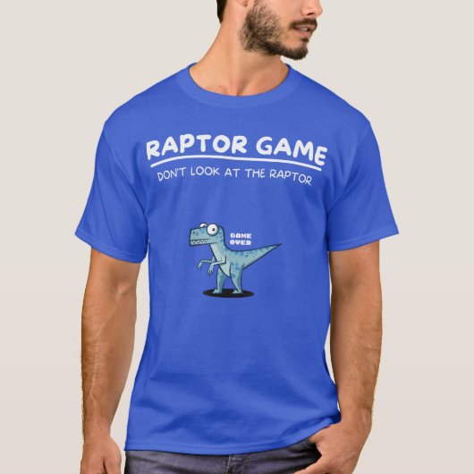 Raptor Game Funny Dinosaur Meme Comic Velociraptor T-shirt (Voorkant)