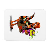 Raptor Holding Fles Mousserende Wijn & Bloemen Magneet (Horizontaal)