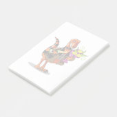 Raptor Holding Fles Mousserende Wijn & Bloemen Post-it® Notes (Schuin)