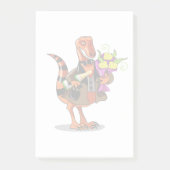 Raptor Holding Fles Mousserende Wijn & Bloemen Post-it® Notes (Voorkant)