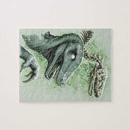 Raptor in het groen legpuzzel (Horizontaal)