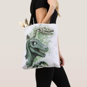 Raptor in het groen tote bag