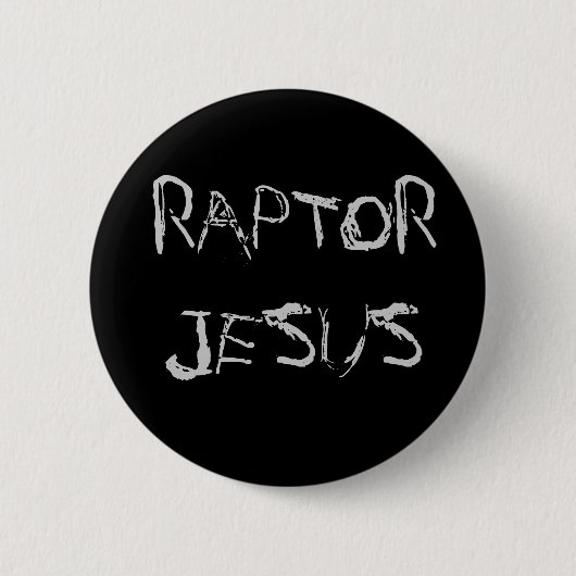 RAPTOR JESUS-Button Ronde Button 5,7 Cm (Voorkant)