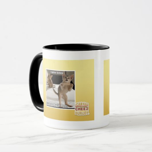 Raptor Kitten Mok (Voorkant links)