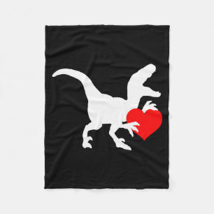 Raptor Liefde Valentijnsdag Cadeau Dino Raptor Har Fleece Deken