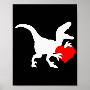 Raptor Liefde Valentijnsdag Cadeau Dino Raptor Har Poster