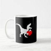 Raptor Love Valentines Day Gift Dino Raptor Heart  Koffiemok (Links)