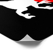 Raptor Love Valentines Day Gift Dino Raptor Heart  Poster (Hoek)