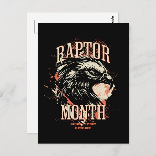 Raptor Maand, Eagle Briefkaart (Voorkant / Achterkant)