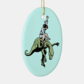 Raptor Rodeo Jesus Keramisch Ornament (Rechts)