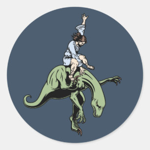 Raptor Rodeo Jesus Ronde Sticker