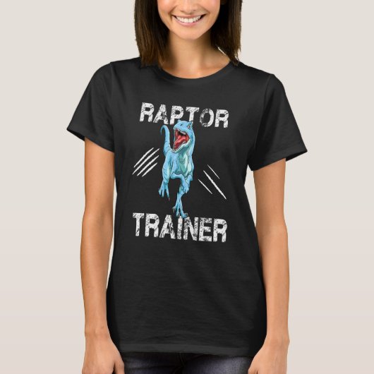 Raptor Trainer Dinosaur Velociraptor Dino T-shirt (Voorkant)