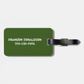 Raptor Velociraptor Dinosaur Monogram Bagagelabel (Achterkant horizontaal)