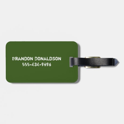 Raptor Velociraptor Dinosaur Monogram Bagagelabel (Achterkant horizontaal)