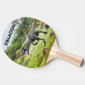Raptor Velociraptor Dinosaur Monogram Tafeltennisbatje (Zijkant)