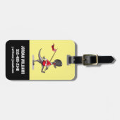 Raptor verkleedde zich als een Britse garde. Bagagelabel (Voorkant horizontaal)