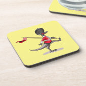 Raptor verkleedde zich als een Britse garde. Bier Onderzetter (Linkerzijde)