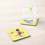 Raptor verkleedde zich als een Britse garde. Bier Onderzetter (Rechterzijde)