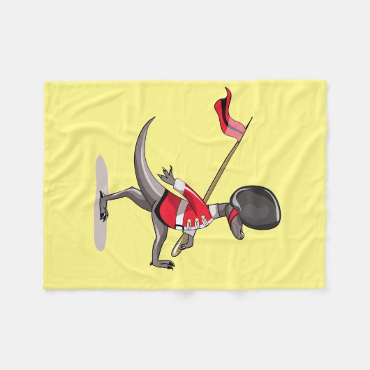 Raptor verkleedde zich als een Britse garde. Fleece Deken (Voorkant (Horizontaal))