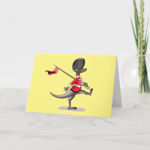 Raptor verkleedde zich als een Britse garde. Kaart