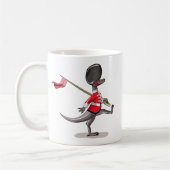 Raptor verkleedde zich als een Britse garde. Koffiemok (Links)