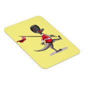 Raptor verkleedde zich als een Britse garde. Magneet (Rechterzijde)