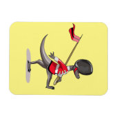 Raptor verkleedde zich als een Britse garde. Magneet (Horizontaal)