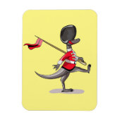 Raptor verkleedde zich als een Britse garde. Magneet (Verticaal)