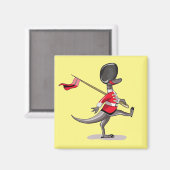 Raptor verkleedde zich als een Britse garde. Magneet (Voorkant / Achterkant)