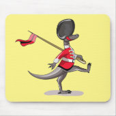 Raptor verkleedde zich als een Britse garde. Muismat (Voorkant)