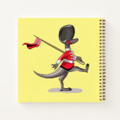 Raptor verkleedde zich als een Britse garde. Notitieboek (Achterkant)