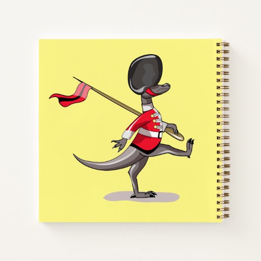 Raptor verkleedde zich als een Britse garde. Notitieboek (Achterkant)