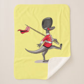 Raptor verkleedde zich als een Britse garde. Sherpa Deken (Voorkant)