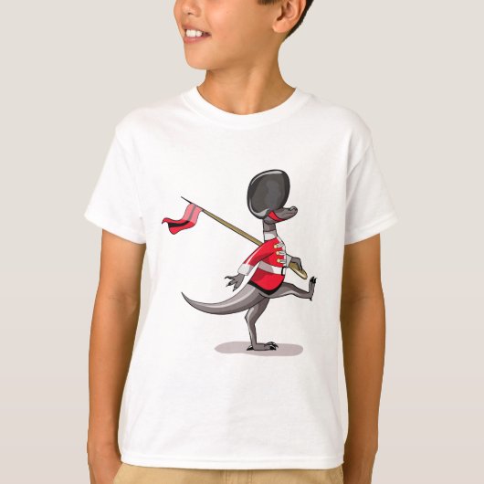 Raptor verkleedde zich als een Britse garde. T-shirt (Voorkant)