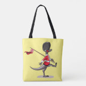 Raptor verkleedde zich als een Britse garde. Tote Bag (Achterkant)